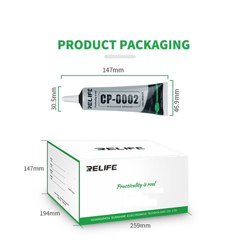 CP-0002 Mobile Phone LCD Screen Back Cover Repair Black Glue Middle Frame Maintenance Bonding Adhesive Crack Seal Glue