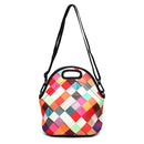 Stretchy Neoprene Insulated Lunch Bag Tote Reusable Bento Container Organizer With Shoulder Girdle
