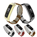 Mijobs Soft Genuine Leather Strap Replacement Watch Band for Huawei Honor 4 Running Version