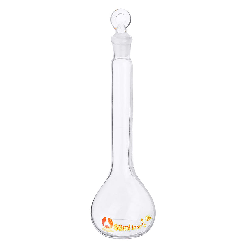 10/25/50/100/250ML Transparent Glass Volumetric Flask With Stopper Lab Glassware Kit