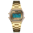 SKMEI 1474 Casual Women Watch 3ATM Waterproof EL Light Week Display Fashion Digital Watch