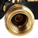 Outdoor Camping Stove Converter Brass Y-Splitter Tee Adapter Connector With Propane Tank Gauge