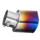 Car Universal Grilled Blue Stainless Steel Car Muffler Exhaust Tailpipe Square
