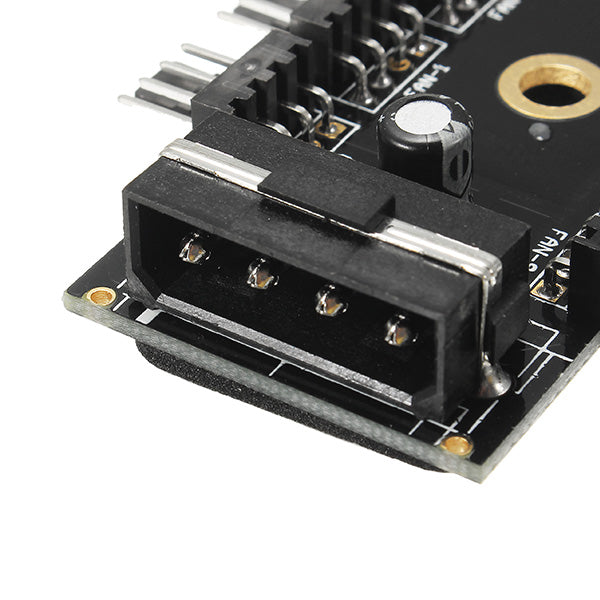 5pcs 12V 10 Way 4pin Fan Hub Speed Controller Regulator For Computer Case With PWM Connection Cable