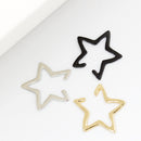 Punk Hollow Star Womens Earring No Piercing Ear Clip for Women Girl Party Costume Jewelry