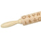 Loskii JM01687 Wooden Christmas Embossed Rolling Pin Dough Stick Baking Pastry Tool New Year Christmas Decoration