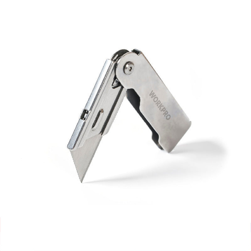 WORKPRO W011020 Mini Protable Folding Utility Kni-fe Stainless Steel Box Cutter Multi Kni-fe Tool