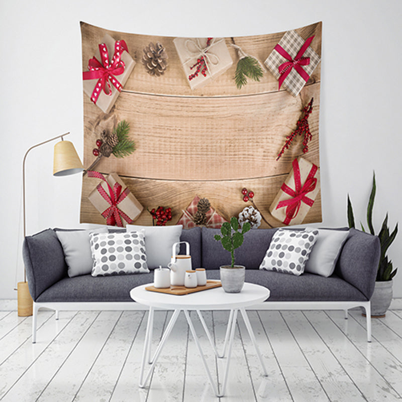 Loskii LWG7 Christmas Tapestry Santa Print Wall Hanging Tapestry Art Home Decor Christmas Decorations For Home