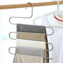 Mrosaa 5 layers S Shape MultiFunctional Clothes Hangers Pants Storage Hangers Cloth Rack Multilayer Storage Cloth Hanger