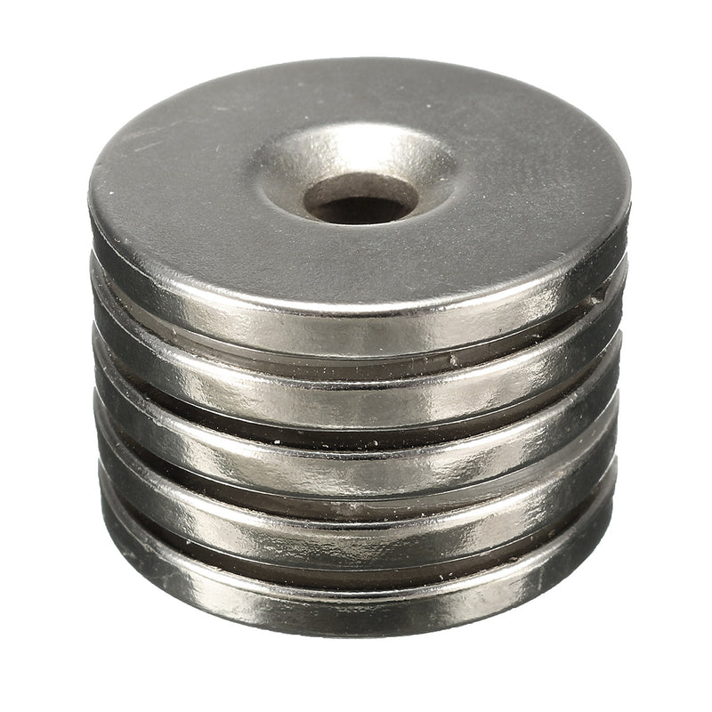 5pcs N35 25x3mm Countersunk Ring Magnets 5mm Hole Rare Earth Neodymium Magnet
