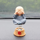 Car Decoration Four Is Not Small Monk Shaking Head Ornaments Creative Resin Car Car Shaking Head Ornaments