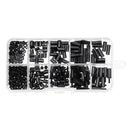 Suleve M2NH4 M2 Nylon Screw Black Hex Screw Nut Nylon PCB Standoff Assortment Kit 300Pcs