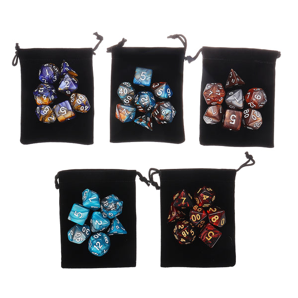 35PCS Metal Polyhedral Dices Set For Dungeons & Dragons Dice Desktop RPG Game
