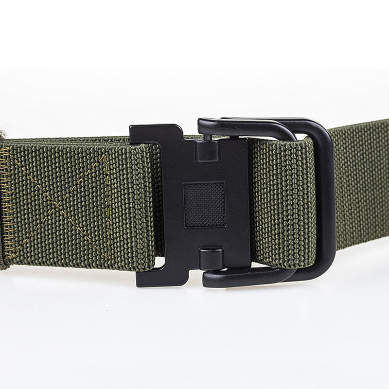 125cm AWMN S10 3.8cm Nylon Double Ring Buckle Men Women Heavy Duty Rigger Military Tactical Belt