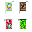 45'' x 15'' Iron Mini Garden Flags Pole Stand Holder Yard Decorations Display