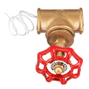 Vintage Steampunk 3/4'' Stop Valve Light Switch Red Handle W/ Wire For Pipe Lamp
