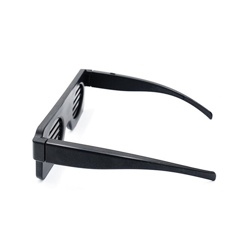 LUSTREON USB Chargeable LED Party Light Up Glasses with 8 Patterns for Nightclub Christmas Wearing