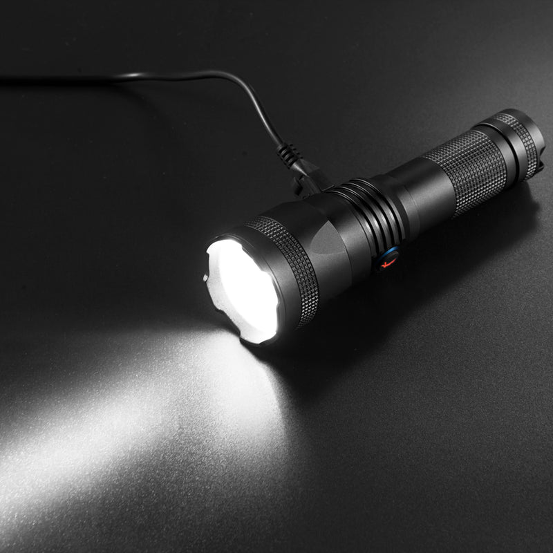 Lumintop Zoom1 850 Lumen 5 Modes USB Rechargeable + Zoomable 18650 LED Flashlight  Portable LED Light IP65 Waterproof Emergency Lamp For Camping Hunting