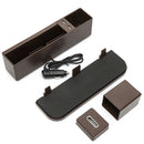 Plastic Car Seat Crevice Storage Box Gap Organizer with Phone USB Wireless Charging