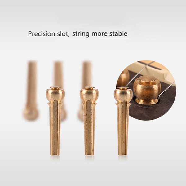Copper Abalone Guitar Bridge Bone Pins Set Guitar Parts For Acoustic Guitar