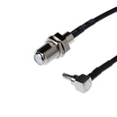 15CM RF Pigtail Cable F to CRC9 Connector F female to CRC9 Right Angle Crimp RG316 Pigtail Cable Wire