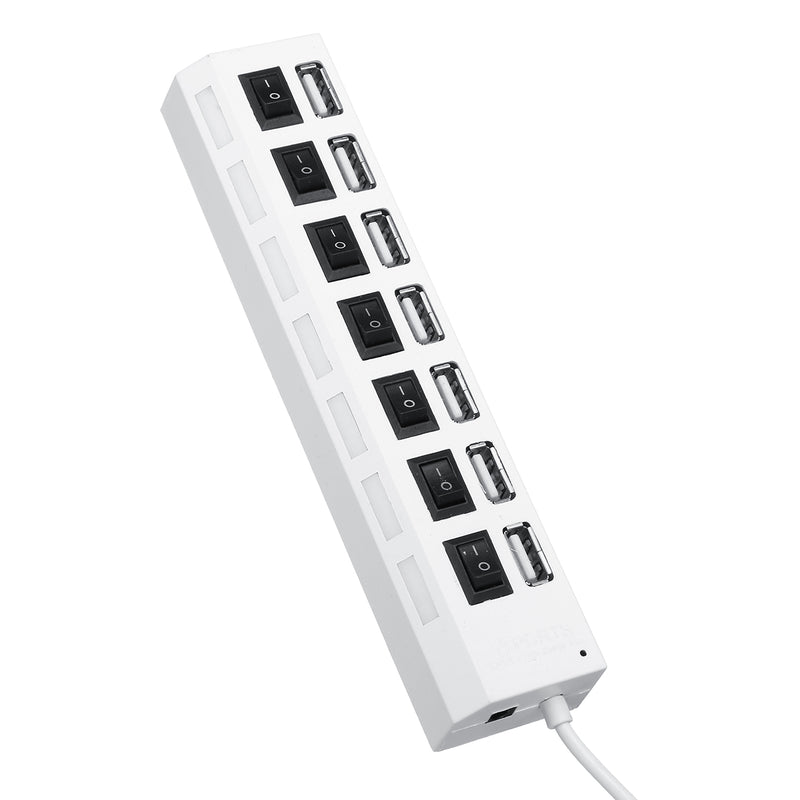 7 Port USB 2.0 HUB Splitter Switch Battery Box For LEGO LED Light Installing