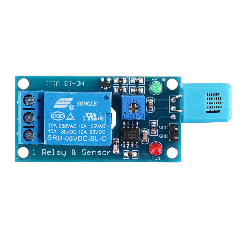 HR202 Blue Sensor DC 5V/12V 1 Channal Humidity Sensitive Switch Relay Module Humidity Controller Humidity Sensor Module