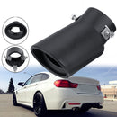 Stainless Steel Black Exhaust Muffler Tip Pipe For Universal All Car 63mm Inlet