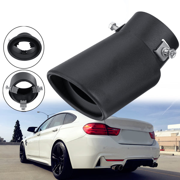 Stainless Steel Black Exhaust Muffler Tip Pipe For Universal All Car 63mm Inlet