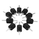 Excellway 10Pcs 1A 30V DC 250V Black Latching On Off Mini Push Button Switch