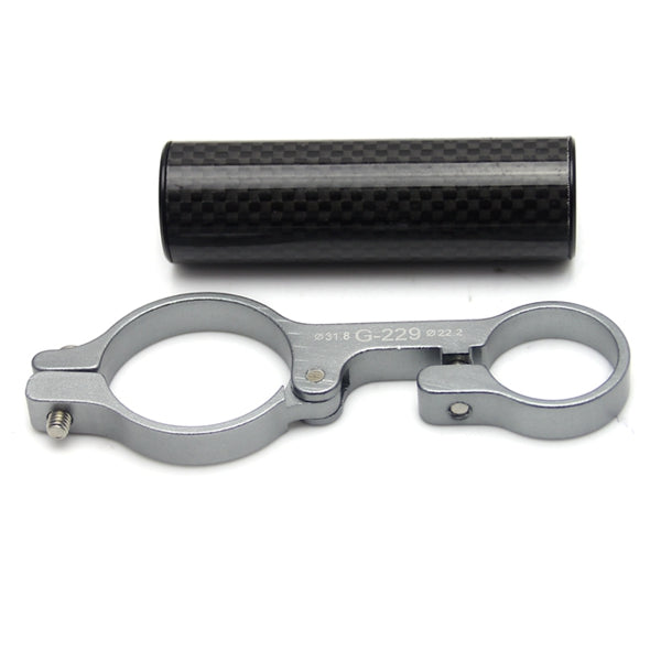 31.8mm Road Bicycle Bike Handlebar Extension Light Mount Carbon Fiber Extender Holder For Flashlight