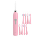 Ultrasonic Whitening Electric Toothbrush 8 Soft Brush Heads 6 Speed Waterproof Tooth Oral Care Brush Battery Electric Tooth Clean