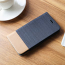 Bakeey Flip Shockproof Canvas Holster PU Leather Protective Case For Elephone U2