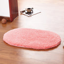 Mrosaa Soft Bath Mats Bedroom Bathroom Carpet Plush Mat Slip-Resistant Pad Oval Doormat Water Absorption Floor Mat