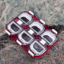 Waterproof Magnet Portable 6 Compartments Fishing Hooks Accessories Box