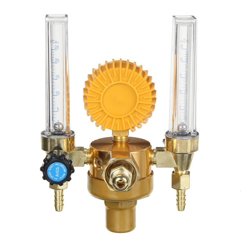 Argon Pressure Reducing Regulator Pressure Gauge 2 Tube Mig Tig Flow Meter Control Valve