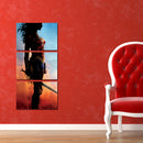Miico Hand Painted Three Combination Decorative Paintings Wonder Woman Wall Art For Home Decoration