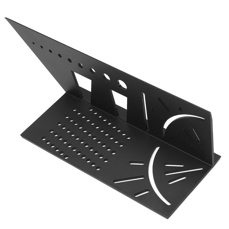 3D Woodworking 45/90 Angle Measuring Aluminum Alloy Square Size Measure Tool Gauge Ruler For Drilling