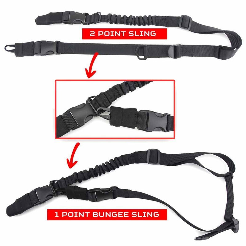 Dual-Point 2 Tactical Sling Swivels Strap Multifunction Mission Adjustable Oblique Crossing Shoulder