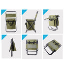Portable Folding Camping Outdoor Picnic BBQ Foldable Chair With Ice Isolation Package