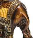 Resin Feng Shui Elegant Elephant Statue Lucky Wealth Figurine Home Decoration Decor