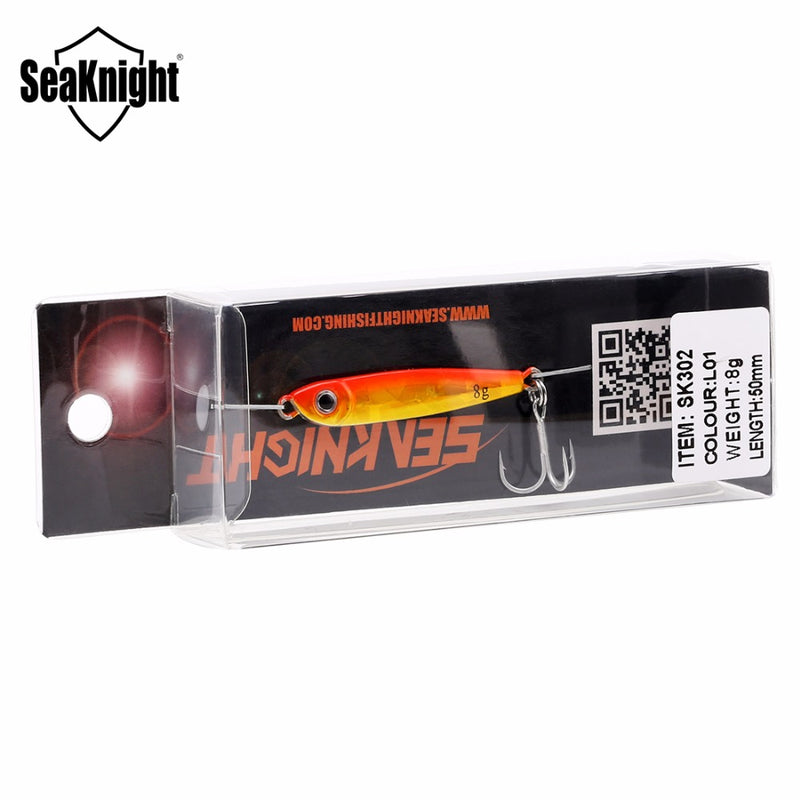 SeaKnight SK302 5pcs/set 8g 50mm Fishing Lure Hard Bait Sinking Spoon With BKK Hooks