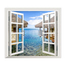 3D Artificial Window View 3D Wall Decals Sea View Room Stickers Home Wall Decor Gift
