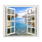 3D Artificial Window View 3D Wall Decals Sea View Room Stickers Home Wall Decor Gift