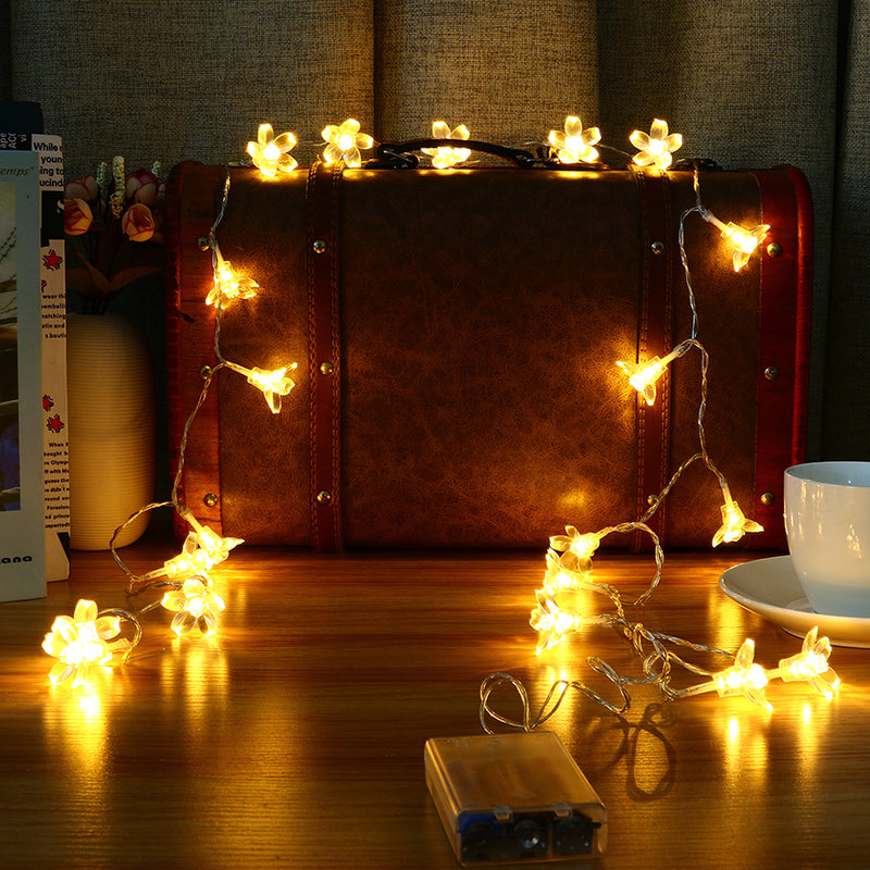 KCASA 5M 50 LED Sakura Flower String Lights LED Fairy Lights for Festival Christmas Halloween