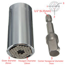 MOHOO 2 Pcs Socket Set 7-19mm Universal Key Tools Torque Ratchet Wrench Set