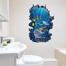 3D Seafloor Ocean Wall Stickers Home Decor Mural Art Removable Ocean World Decor Sticker