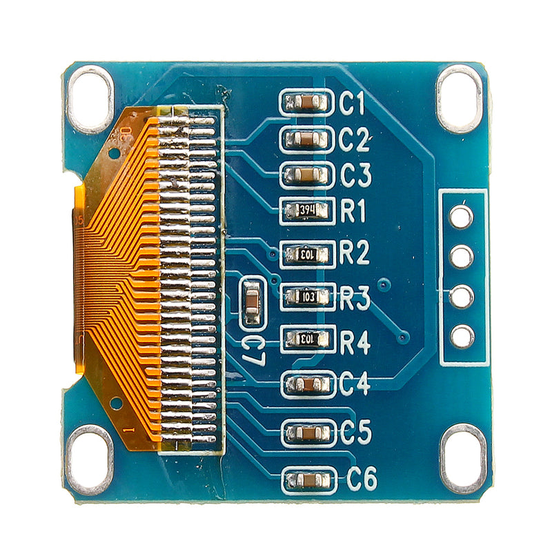 5Pcs 0.96 Inch 4Pin IIC I2C SSD136 128x64 DC 3V-5V Blue OLED Display Module For