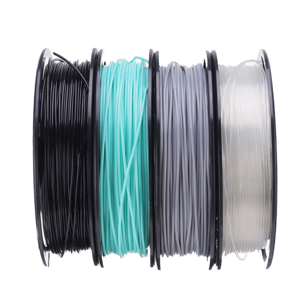 CCTREE Black+Cyan+Gray+Transparent Set 200g/Roll 1.75mm ST-PLA Filament for 3D Printer