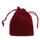 10Pcs Dark Red Drawstring Bags Wedding Party Candy Favor Gift Jewellery Pouches
